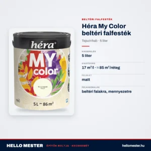 Héra My Color beltéri falfesték – Tejszínhab, 5 L – műszaki adatok – HelloMester Kecskemét