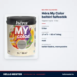 Héra My Color beltéri falfesték – Végtelen hajnal, 5 L – műszaki adatok – HelloMester Kecskemét
