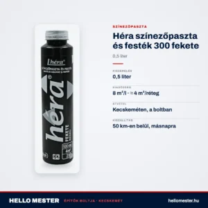Héra színezőpaszta és festék 300 fekete – 0,5 L – műszaki adatok – HelloMester Kecskemét