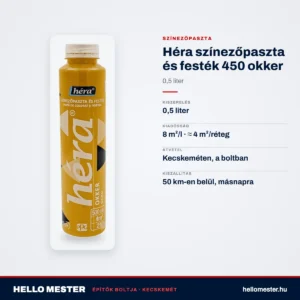 Héra színezőpaszta és festék 450 okker – 0,5 L – műszaki adatok – HelloMester Kecskemét