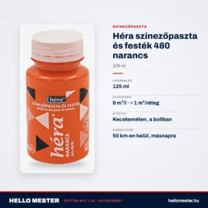 Héra színezőpaszta és festék 480 narancs – 125 ml – műszaki adatok – HelloMester Kecskemét