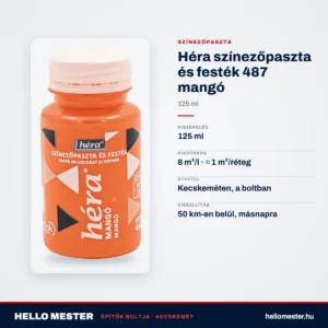 Héra színezőpaszta és festék 487 mangó – 125 ml – műszaki adatok – HelloMester Kecskemét