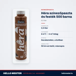 Héra színezőpaszta és festék 500 barna – 0,5 L – műszaki adatok – HelloMester Kecskemét