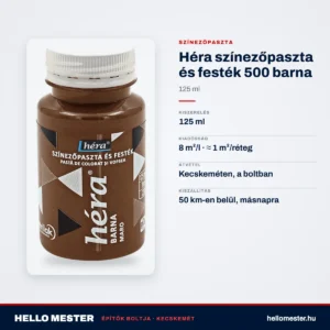 Héra színezőpaszta és festék 500 barna – 125 ml – műszaki adatok – HelloMester Kecskemét