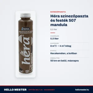 Héra színezőpaszta és festék 507 mandula – 0,5 L – műszaki adatok – HelloMester Kecskemét
