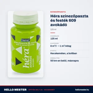 Héra színezőpaszta és festék 609 avokádó – 125 ml – műszaki adatok – HelloMester Kecskemét
