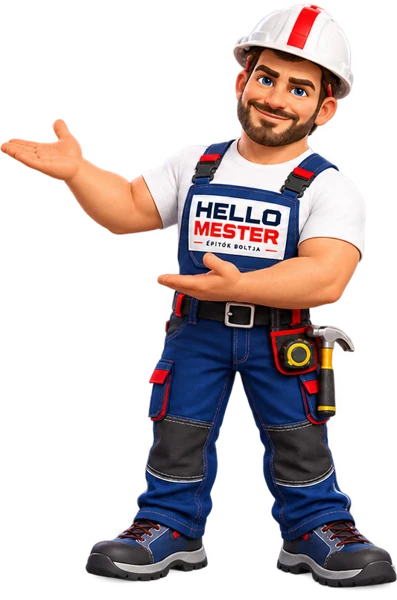 HelloMester mester – a kecskeméti építőanyag-bolt kabalája bemutatja a kínálatot