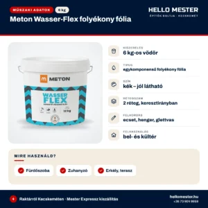Meton Wasser-Flex folyékony fólia 6 kg – műszaki adatok, kiszerelés és felhasználás | HelloMester Kecskemét