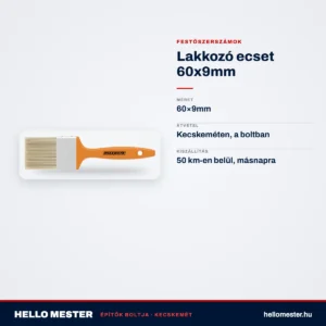 Lakkozó ecset 60x9mm – műszaki adatok – HelloMester Kecskemét