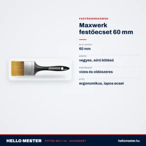 Maxwerk festőecset 60 mm – műszaki adatok – HelloMester Kecskemét