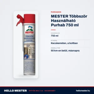 MESTER Többször Használható Purhab 750 ml – műszaki adatok – HelloMester Kecskemét