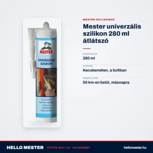 Mester univerzális szilikon 280 ml átlátszó – műszaki adatok – HelloMester Kecskemét