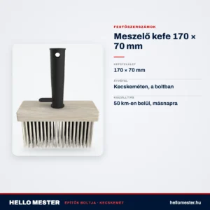 Meszelő kefe 170 × 70 mm – műszaki adatok – HelloMester Kecskemét