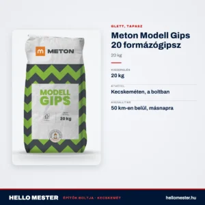 Meton Modell Gips 20 formázógipsz 20 kg – műszaki adatok – HelloMester Kecskemét