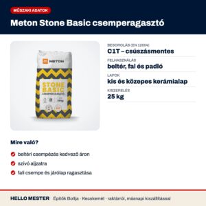 Meton Stone Basic csemperagasztó – műszaki adatok és felhasználás