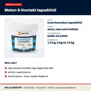 Meton X-Kontakt tapadóhíd – műszaki adatok és felhasználás