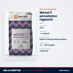 Mörtel-Y pórusbeton ragasztó – műszaki adatok – HelloMester Kecskemét