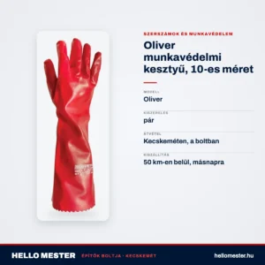 Oliver munkavédelmi kesztyű, 10-es méret – műszaki adatok – HelloMester Kecskemét