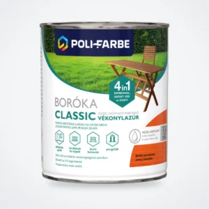 Poli-Farbe Boróka Classic vízzel hígítható vékonylazúr cseresznye 0,75 L – HelloMester Kecskemét