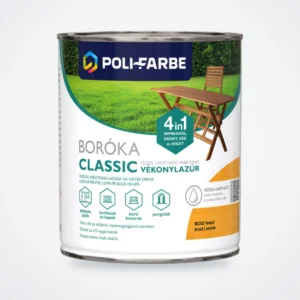 Poli-Farbe Boróka Classic vízzel hígítható vékonylazúr fenyő 0,75 L – HelloMester Kecskemét