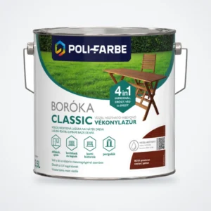 Poli-Farbe Boróka Classic vízzel hígítható vékonylazúr gesztenye 2,5 L – HelloMester Kecskemét