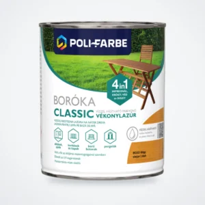 Poli-Farbe Boróka Classic vízzel hígítható vékonylazúr tölgy 0,75 L – HelloMester Kecskemét