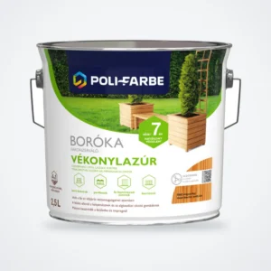 Poli-Farbe Boróka fakonzerváló vékonylazúr FB02 világos tölgy 2,5 L – HelloMester Kecskemét