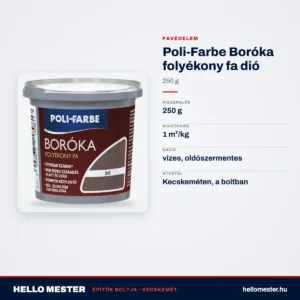Poli-Farbe Boróka folyékony fa dió 250 g – műszaki adatok – HelloMester Kecskemét