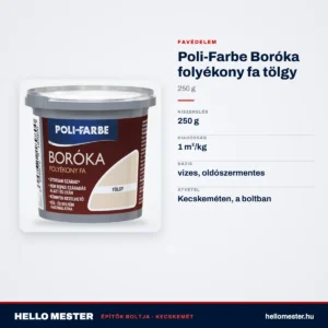 Poli-Farbe Boróka folyékony fa tölgy 250 g – műszaki adatok – HelloMester Kecskemét