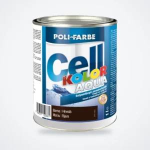 Poli-Farbe Cellkolor Aqua selyemfényű vizes zománcfesték barna 1 L – HelloMester Kecskemét