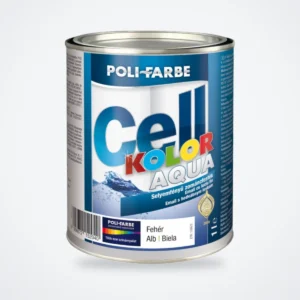 Poli-Farbe Cellkolor Aqua selyemfényű vizes zománcfesték fehér 1 L – HelloMester Kecskemét
