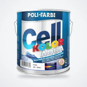 Poli-Farbe Cellkolor Aqua selyemfényű vizes zománcfesték fehér 2,5 L – HelloMester Kecskemét