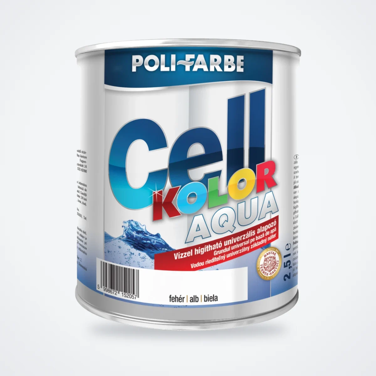 Poli-Farbe Cellkolor Aqua univerzális alapozó fehér 2,5 L – HelloMester Kecskemét