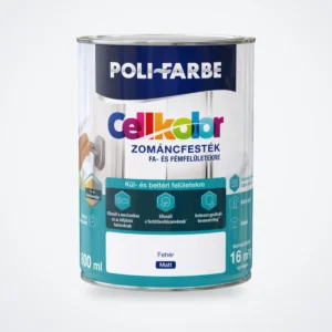 Poli-Farbe Cellkolor matt zománcfesték fehér 0,8 L – HelloMester Kecskemét