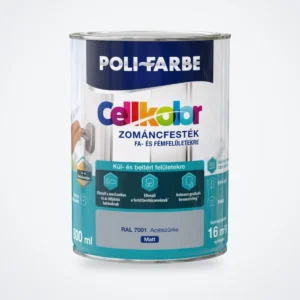 Poli-Farbe Cellkolor matt zománcfesték RAL 7001 acélszürke 0,8 L – HelloMester Kecskemét