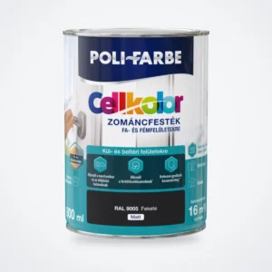Poli-Farbe Cellkolor matt zománcfesték RAL 9005 fekete 0,8 L – HelloMester Kecskemét