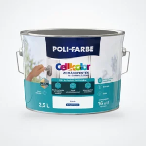 Poli-Farbe Cellkolor selyemfényű zománcfesték 2,5 l – fehér – HelloMester Kecskemét