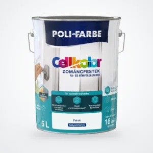 Poli-Farbe Cellkolor selyemfényű zománcfesték 5 l – fehér – HelloMester Kecskemét