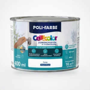 Poli-Farbe Cellkolor selyemfényű zománcfesték fehér 0,4 L – HelloMester Kecskemét