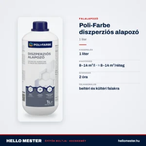 Poli-Farbe diszperziós alapozó 1 L – műszaki adatok – HelloMester Kecskemét