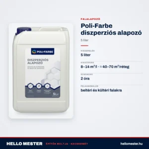 Poli-Farbe diszperziós alapozó 5 L – műszaki adatok – HelloMester Kecskemét