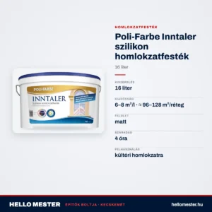 Poli-Farbe Inntaler szilikon homlokzatfesték 16 L – műszaki adatok – HelloMester Kecskemét