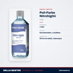 Poli-Farbe Nitrohígító 1l – műszaki adatok – HelloMester Kecskemét