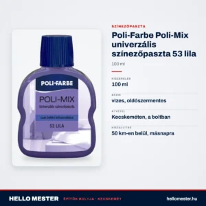 Poli-Farbe Poli-Mix univerzális színezőpaszta 53 lila 100 ml – műszaki adatok – HelloMester Kecskemét