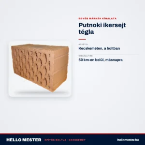 Putnoki ikersejt tégla – műszaki adatok – HelloMester Kecskemét