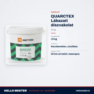 QUARCTEX Lábazati díszvakolat 15kg – műszaki adatok – HelloMester Kecskemét