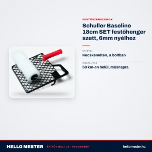 Schuller Baseline 18cm SET festőhenger szett, 6mm nyélhez – műszaki adatok – HelloMester Kecskemét