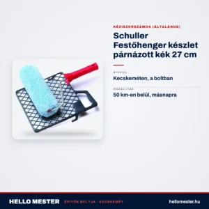 Schuller Festőhenger készlet párnázott kék 27 cm – műszaki adatok – HelloMester Kecskemét