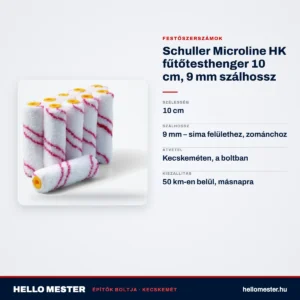 Schuller Microline HK fűtőtesthenger 10 cm, 9 mm szálhossz – műszaki adatok – HelloMester Kecskemét