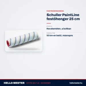 Schuller PaintLine festőhenger 25 cm – műszaki adatok – HelloMester Kecskemét